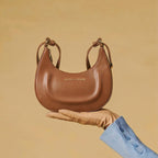 Ornella (cognac) - Italian calf leather women's crossbody bag (with shoulder strap) - Che Cose Belle