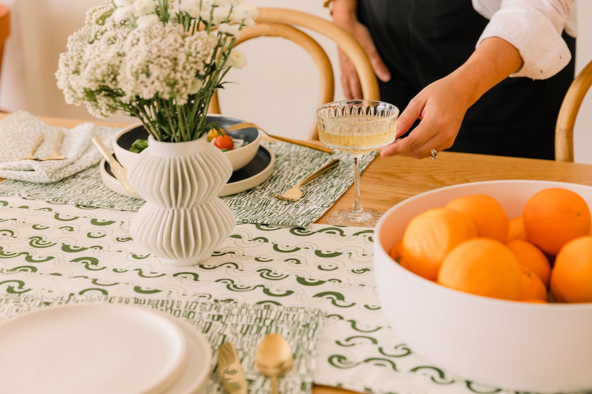 Ortega in Cereus 14" x 90" Table Runner - Che Cose Belle