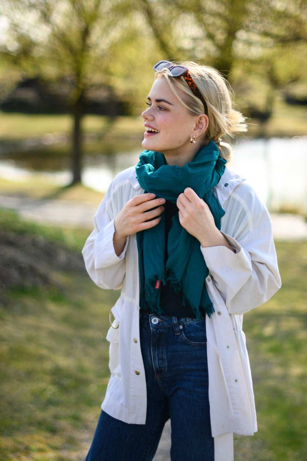 Others Teal Scarf - Che Cose Belle
