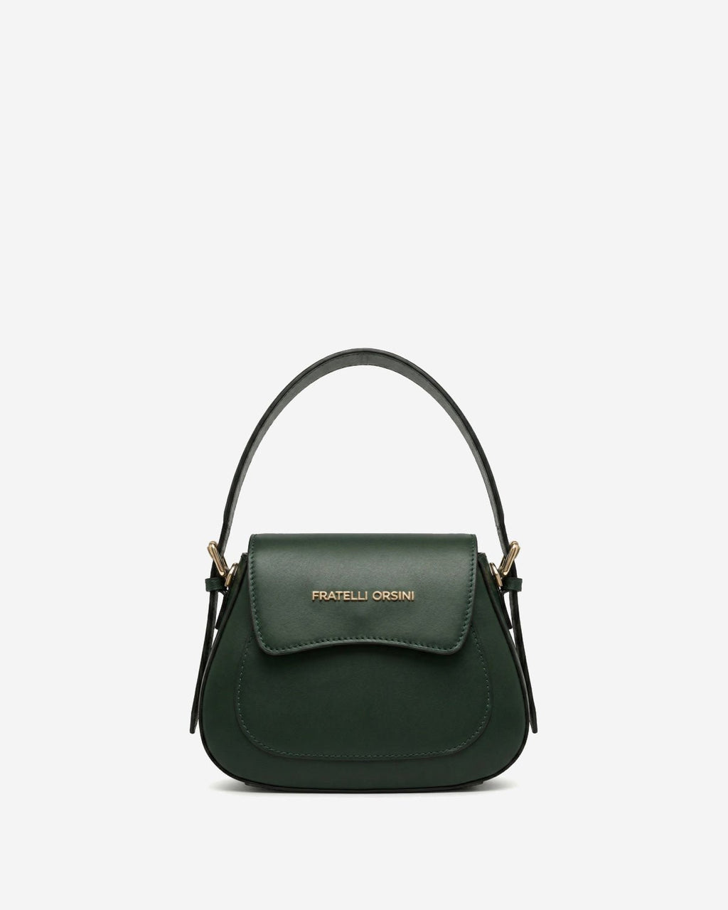 Ottavia (green) - Italian calf leather women's crossbody bag (with shoulder strap) - Che Cose Belle