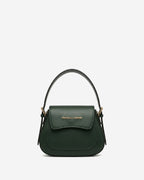 Ottavia (green) - Italian calf leather women's crossbody bag (with shoulder strap) - Che Cose Belle