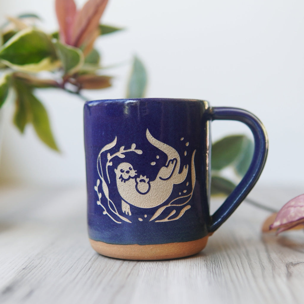 Otter Mug, Farmhouse Style Handmade Pottery - Che Cose Belle