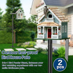 Ottsuls 2 Pack 109 Inch Heavy Duty Bird Feeder Pole Kit for Wild Birds, with 5 - Prong Base Feeding Station, Adjustable Birdhouse Stand - Che Cose Belle