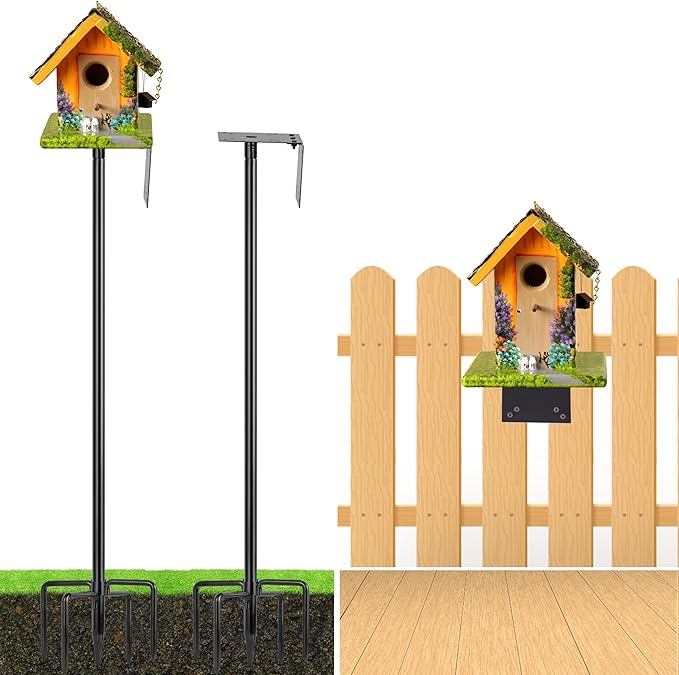 Ottsuls 2 Pack 109 Inch Heavy Duty Bird Feeder Pole Kit for Wild Birds, with 5 - Prong Base Feeding Station, Adjustable Birdhouse Stand - Che Cose Belle