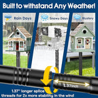 Ottsuls 2 Pack 109 Inch Heavy Duty Bird Feeder Pole Kit for Wild Birds, with 5 - Prong Base Feeding Station, Adjustable Birdhouse Stand - Che Cose Belle