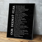 Our Deepest Fear Poem Canvas Wall Art, Marianne Williamson Poem, Graduation Gift, Office Artwork, Guidance Counselor Decor , Teacher Decor - Che Cose Belle