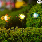 Outdoor Garden Solar Lights,Fish Solar Figurine Lights with Stakes,Waterproof Decorative Solar Lights for Patio,Yard,Lawn,Garden Stakes Decorative Present for Mom - Che Cose Belle