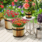 Outdoor Wooden Planter Box with Drainage Holes Set of 3 - Che Cose Belle