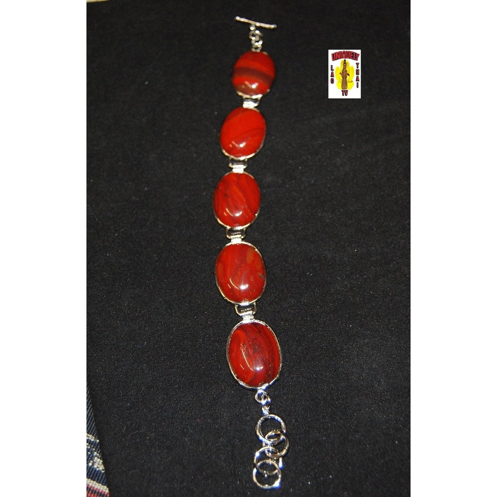 Oval Jasper Brecciated Bracelet - Che Cose Belle
