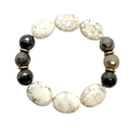 Oval White Magnesite and Mookaite Bracelet - Che Cose Belle