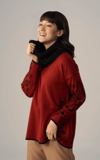 Oversized Alpaca Sweater | Reversible | Hand Embroidery - Che Cose Belle