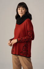 Oversized Alpaca Sweater | Reversible | Hand Embroidery - Che Cose Belle
