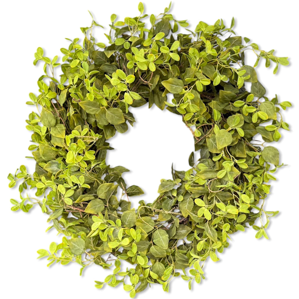Oversized Mixed Green Foliage Twig Door Wreath | 30'' - Che Cose Belle