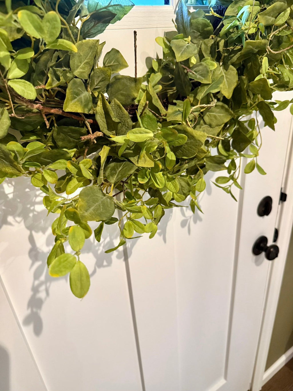 Oversized Mixed Green Foliage Twig Door Wreath | 30'' - Che Cose Belle