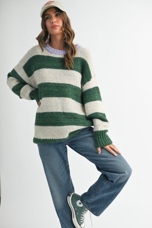 Oversized Striped Sweater - Che Cose Belle