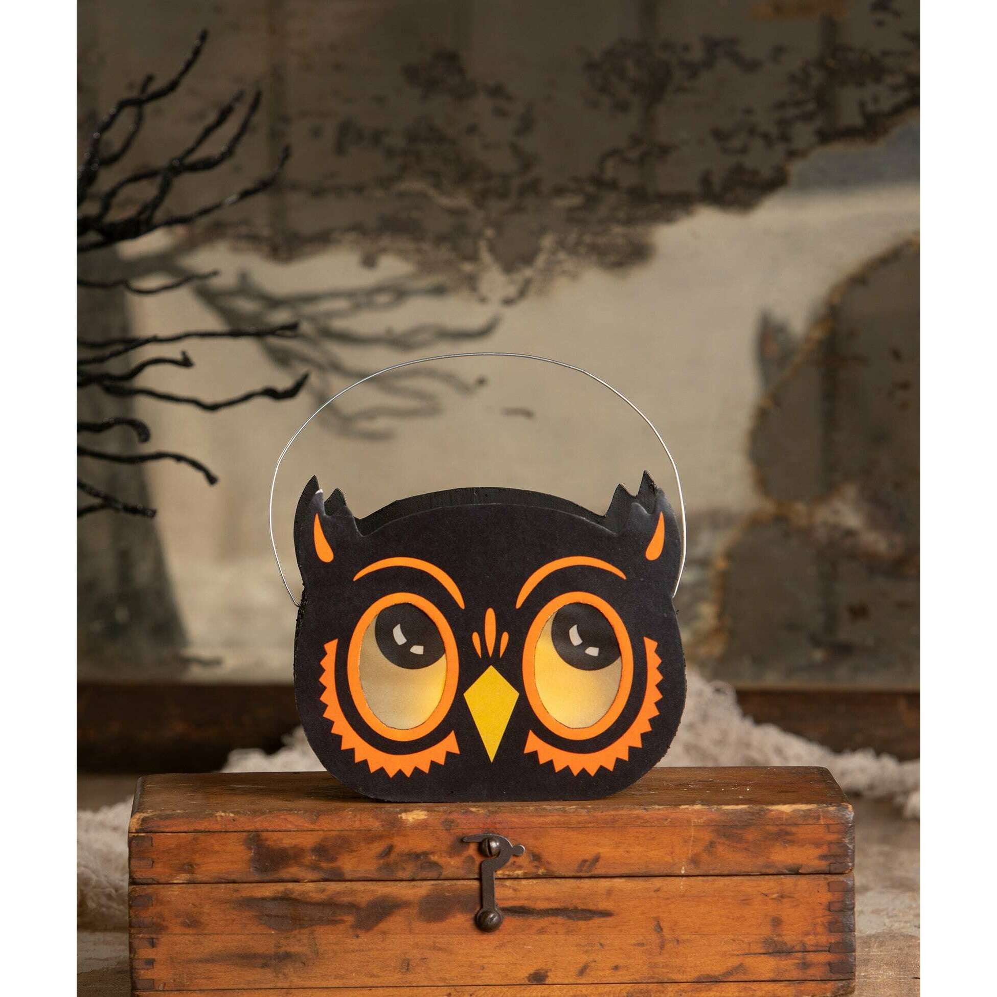Owl Bucket Luminary | Halloween Decor | Bethany Lowe