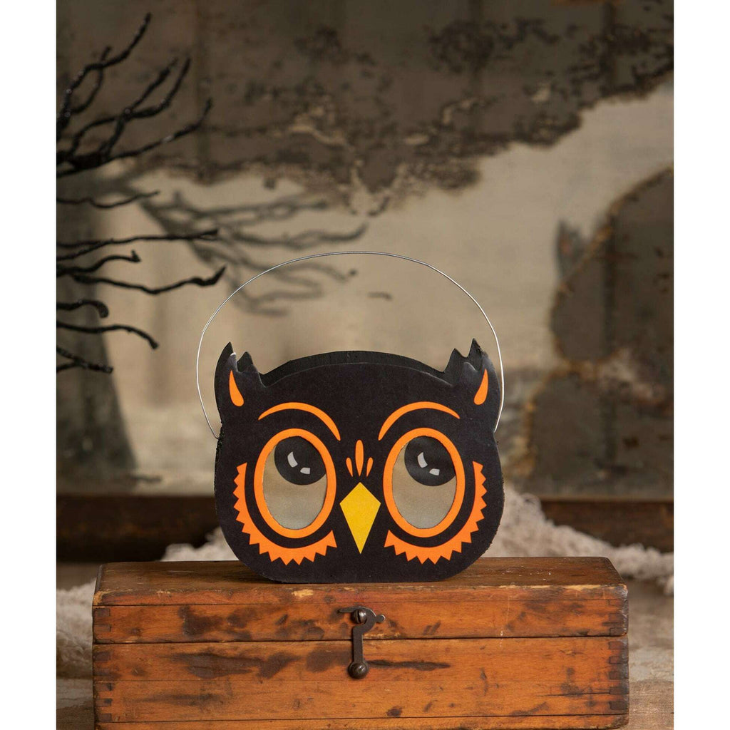 Owl Bucket Luminary | Halloween Decor | Bethany Lowe
