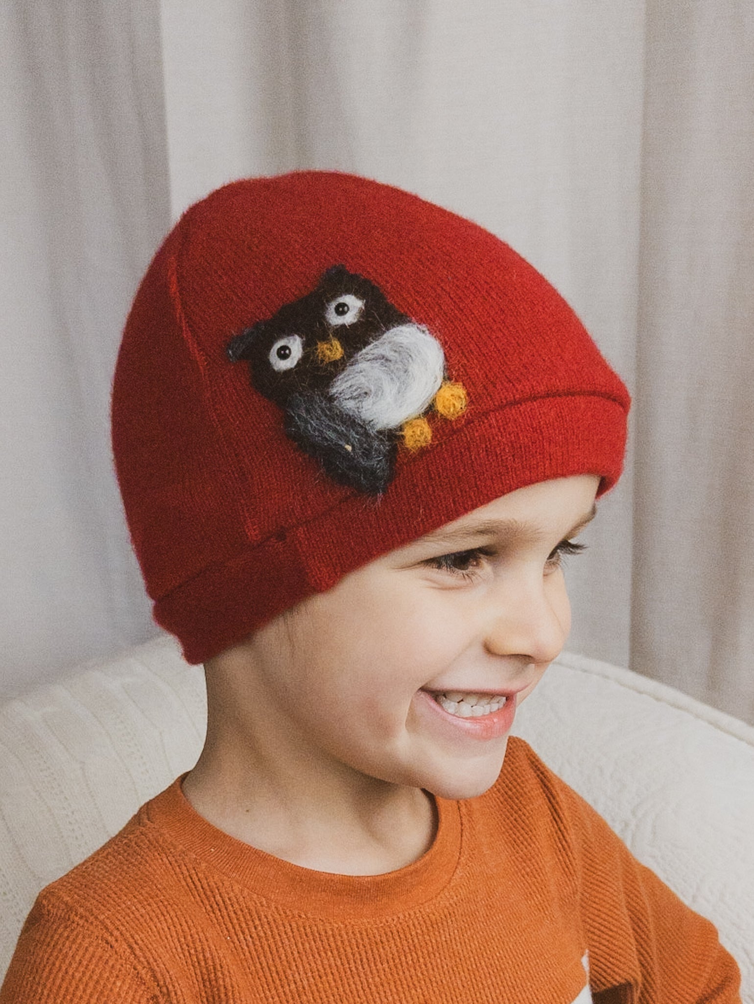 Owl Cashmere Hat - Child - Che Cose Belle