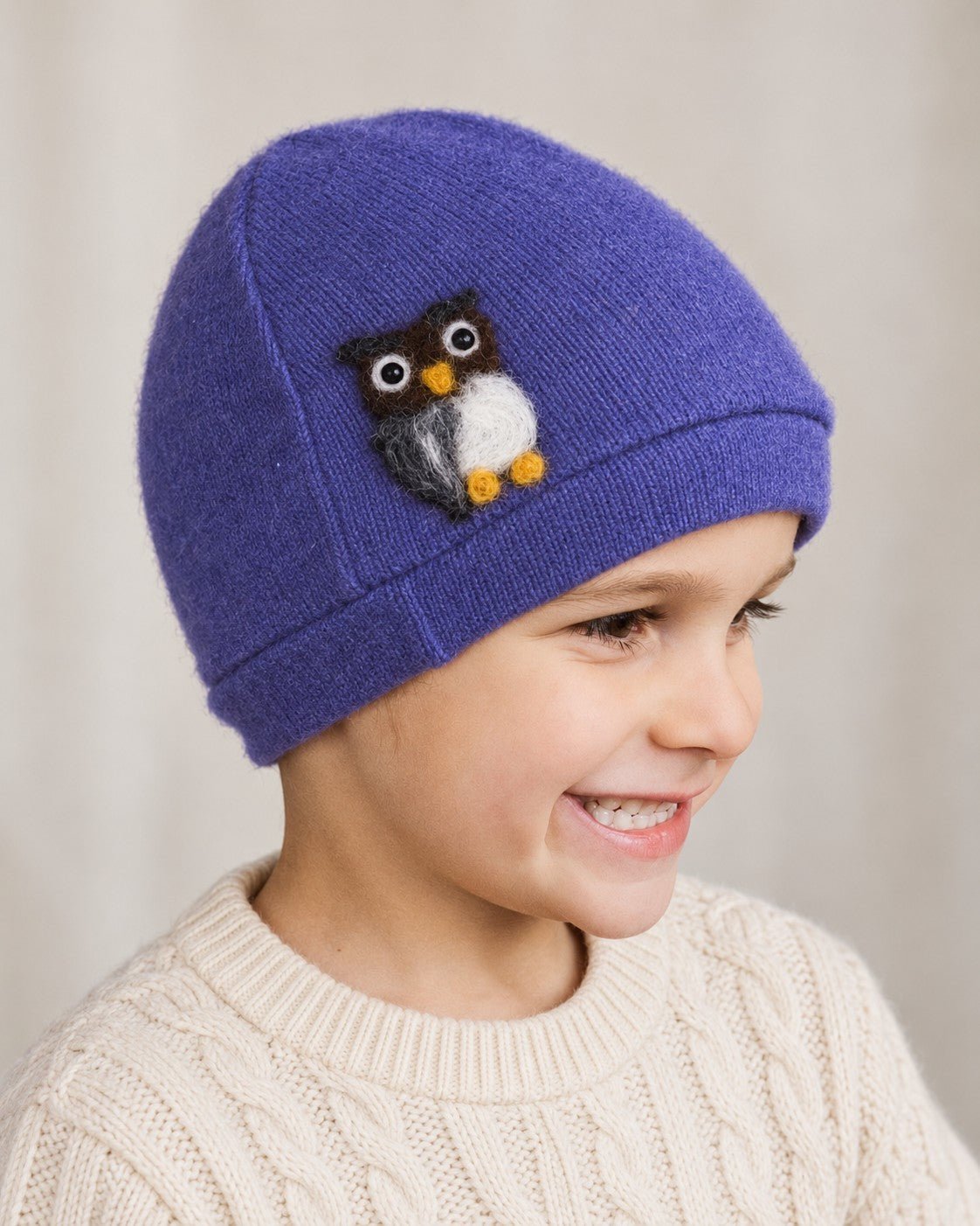 Owl Cashmere Hat - Child - Che Cose Belle