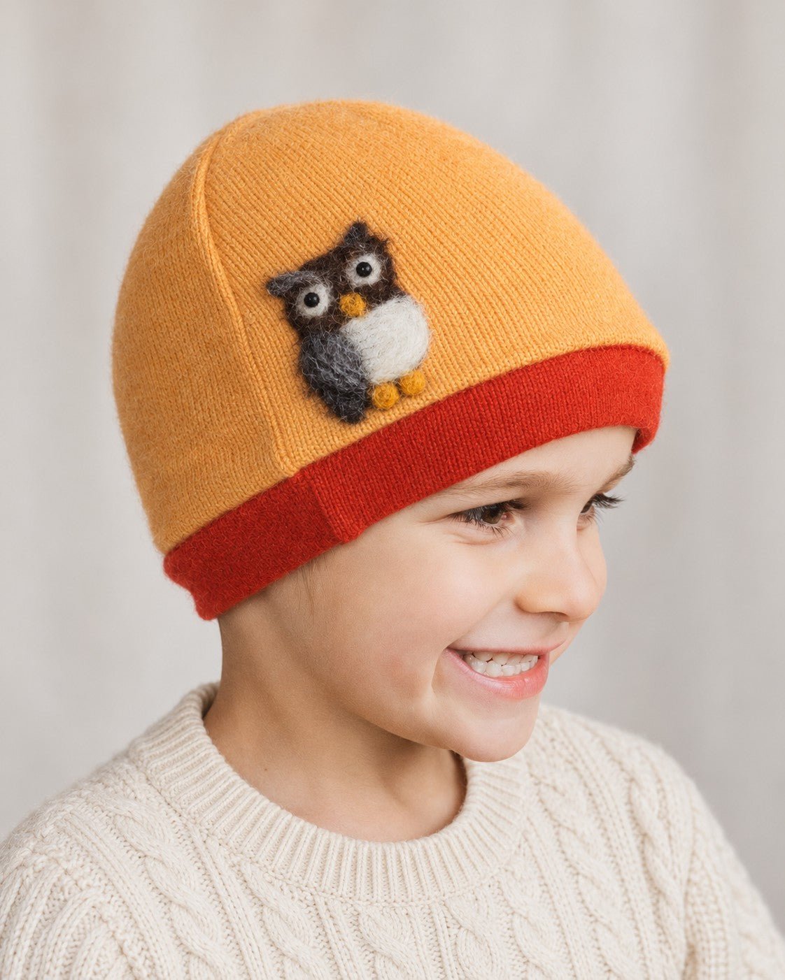 Owl Cashmere Hat - Child - Che Cose Belle