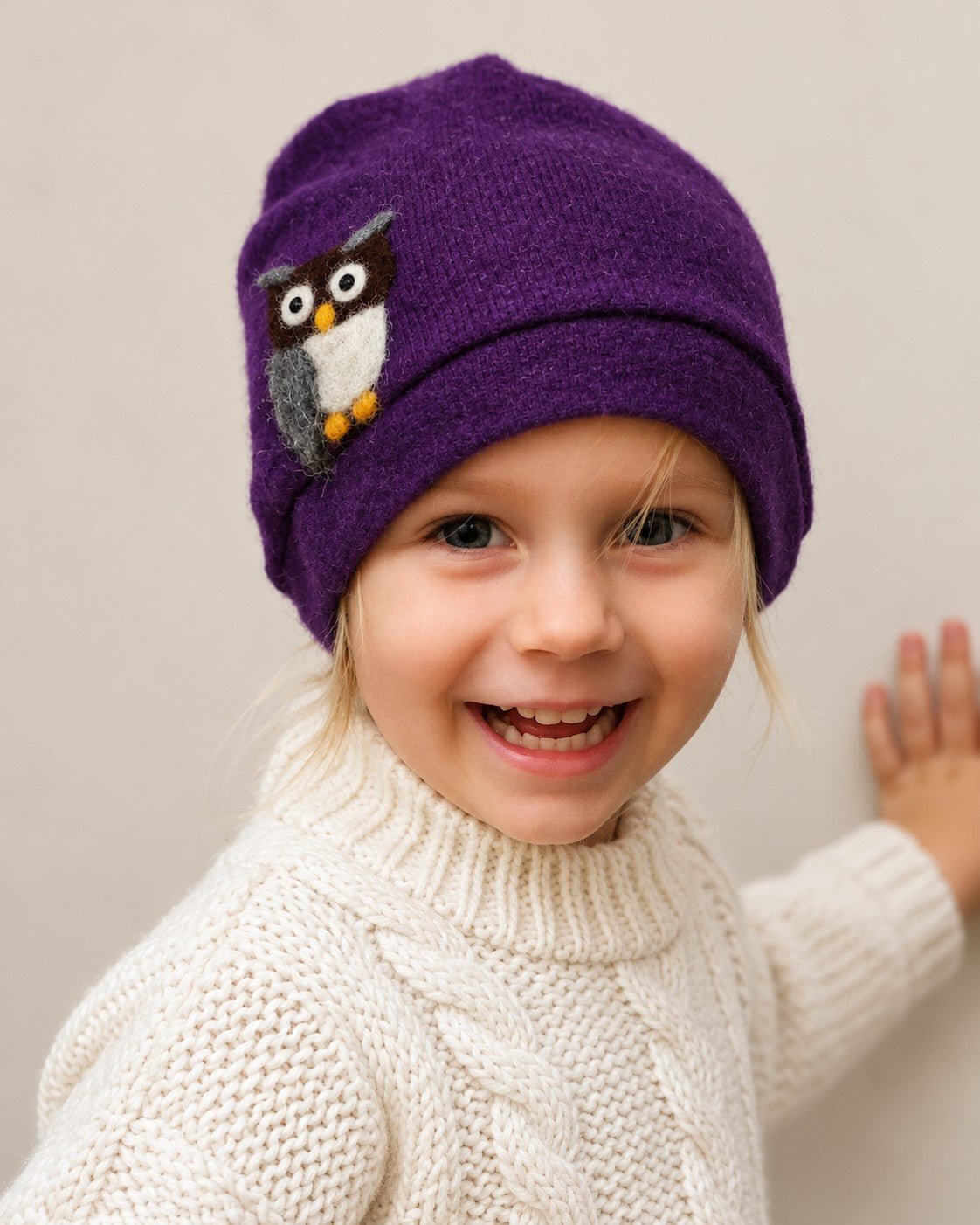 Owl Cashmere Hat - Toddler - Che Cose Belle