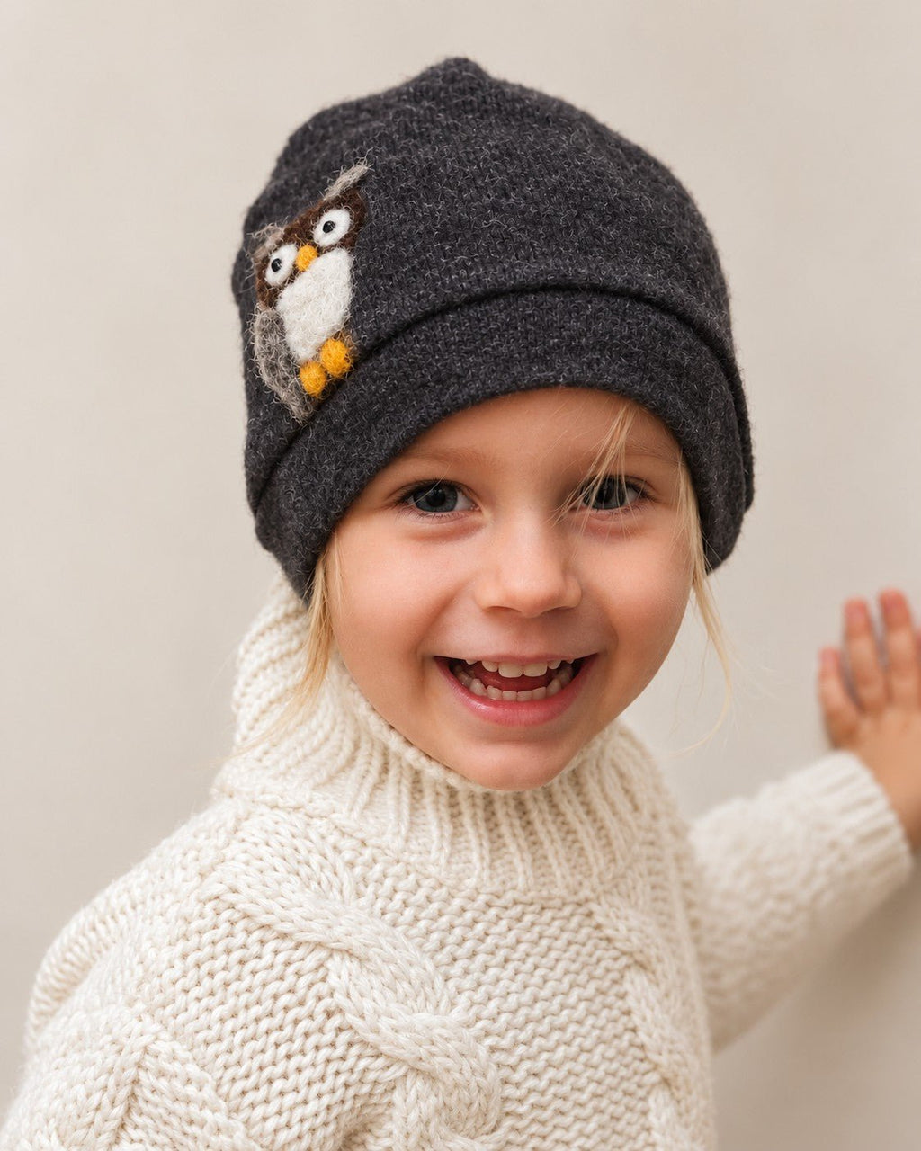Owl Cashmere Hat - Toddler - Che Cose Belle