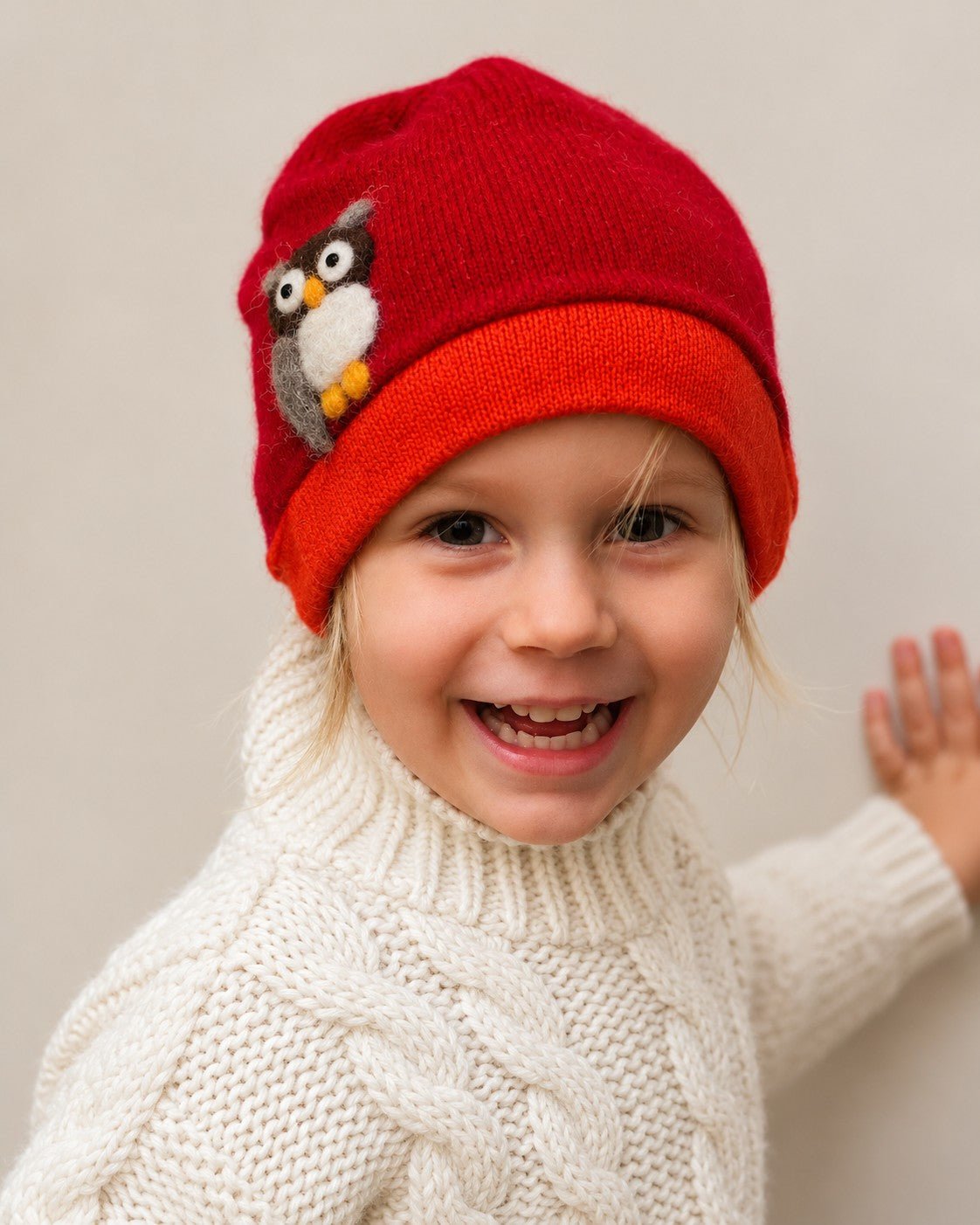 Owl Cashmere Hat - Toddler - Che Cose Belle