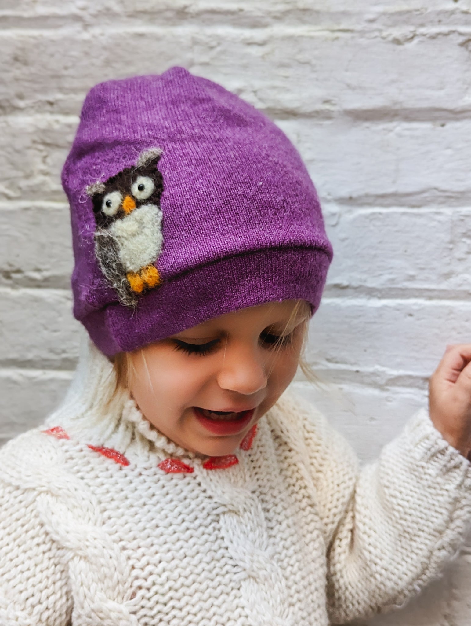 Owl Cashmere Hat - Toddler - Che Cose Belle