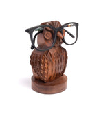 Owl Eyeglass Holder Stand - Hand Carved Wood - Che Cose Belle