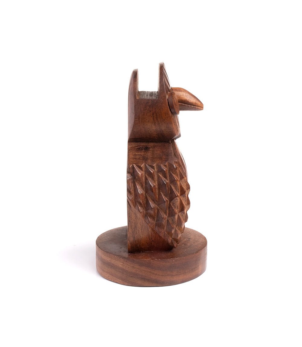 Owl Eyeglass Holder Stand - Hand Carved Wood - Che Cose Belle
