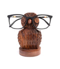 Owl Eyeglass Holder Stand - Hand Carved Wood - Che Cose Belle