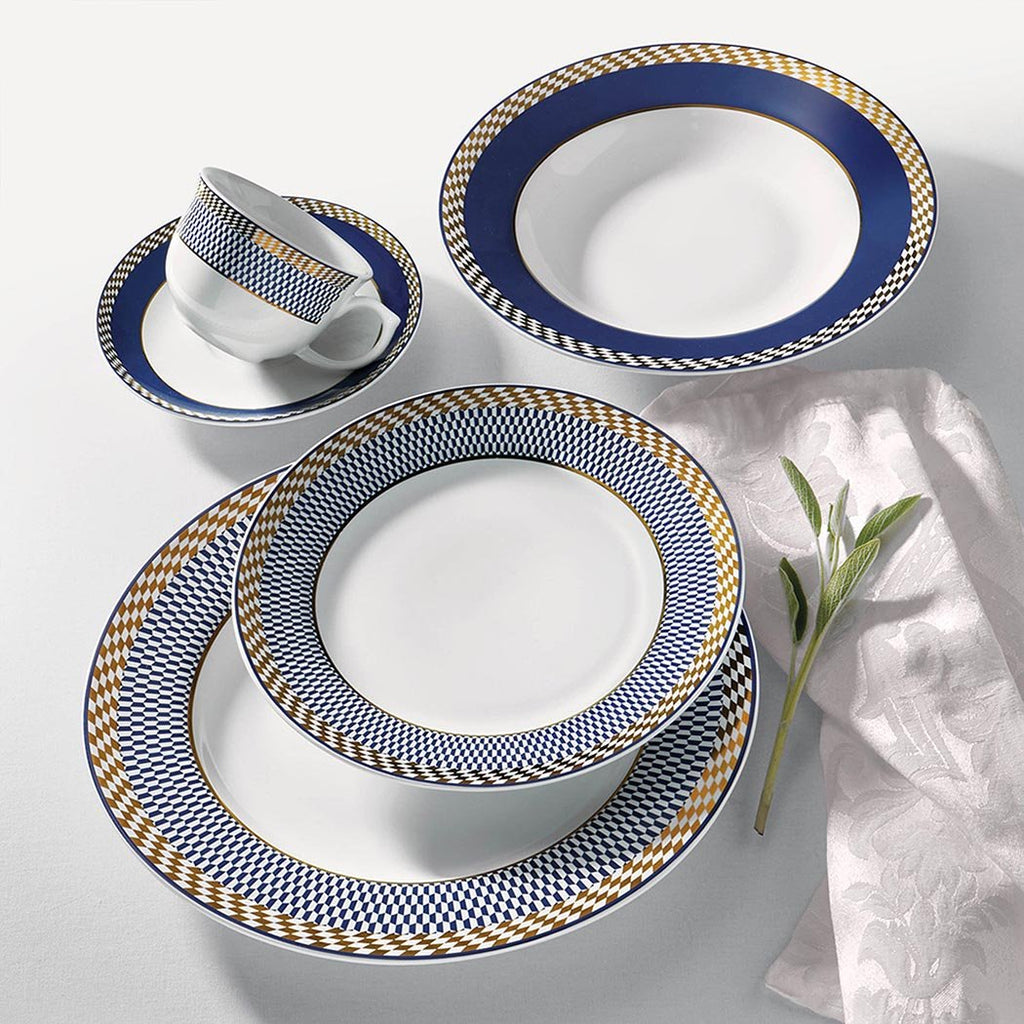 Oxford Flamingo, Op Art Porcelain 20 Piece Dinnerware Set, Service for 4 - Che Cose Belle