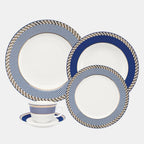 Oxford Flamingo, Op Art Porcelain 20 Piece Dinnerware Set, Service for 4 - Che Cose Belle
