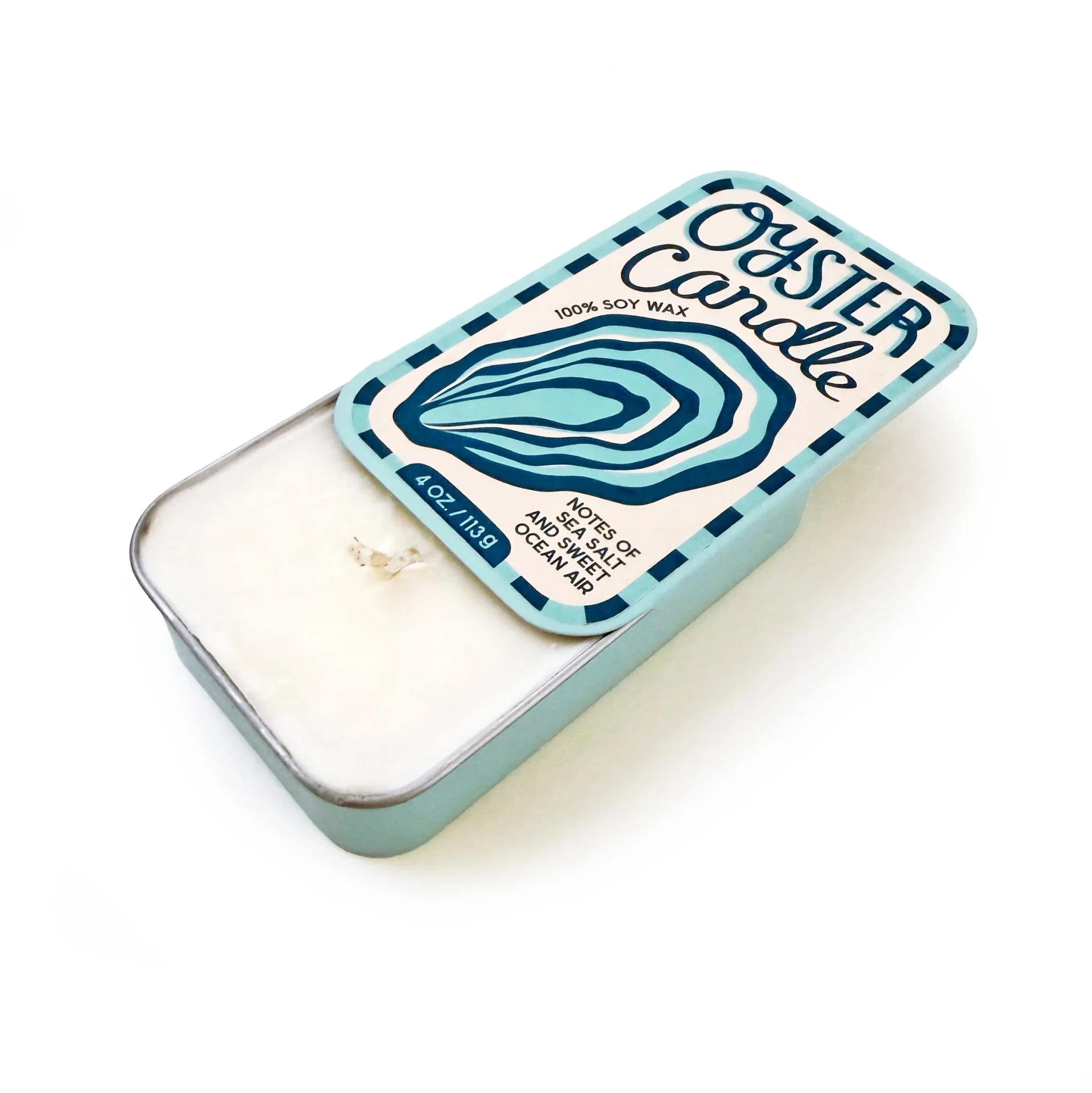 Oyster & Sea Salt Sardine Tin Soy Candle - Che Cose Belle