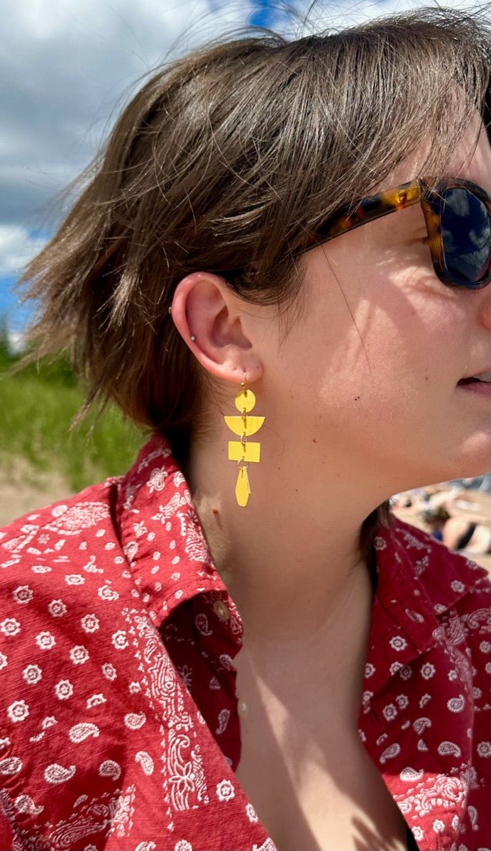 Pagoda Painted Earrings - Che Cose Belle