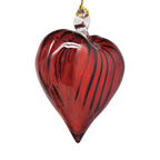 Organic Luster Egyptian Glass Heart - Red