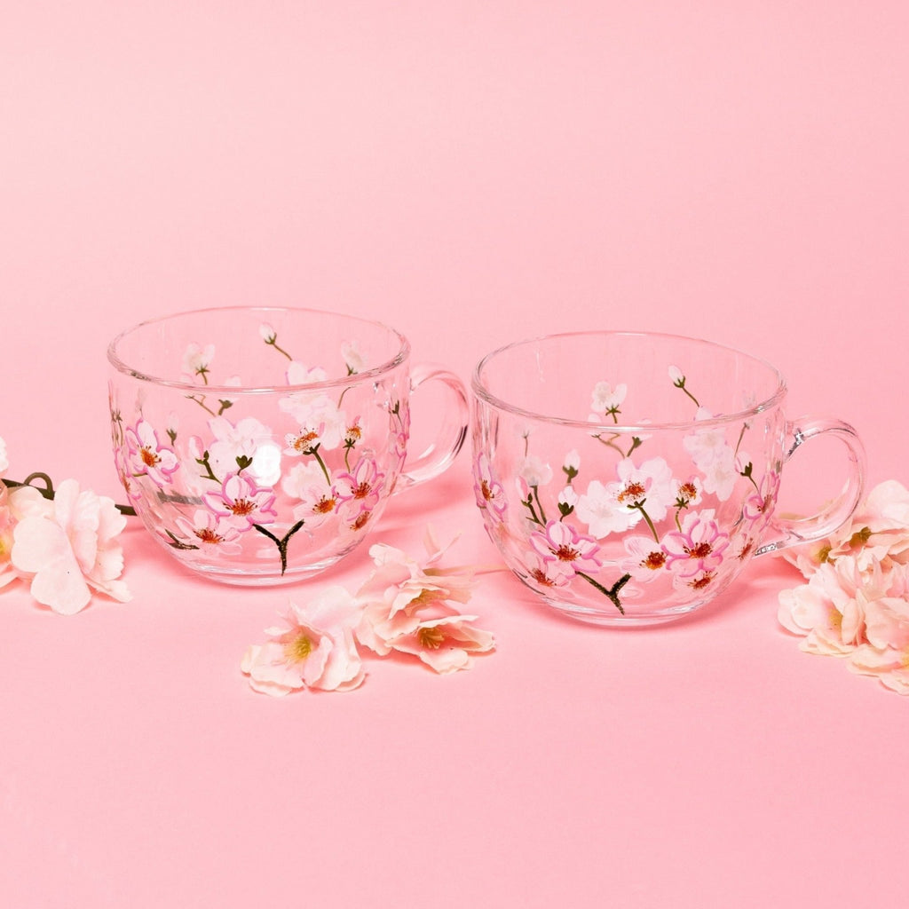 Painted Cherry Blossom Mugs - Che Cose Belle