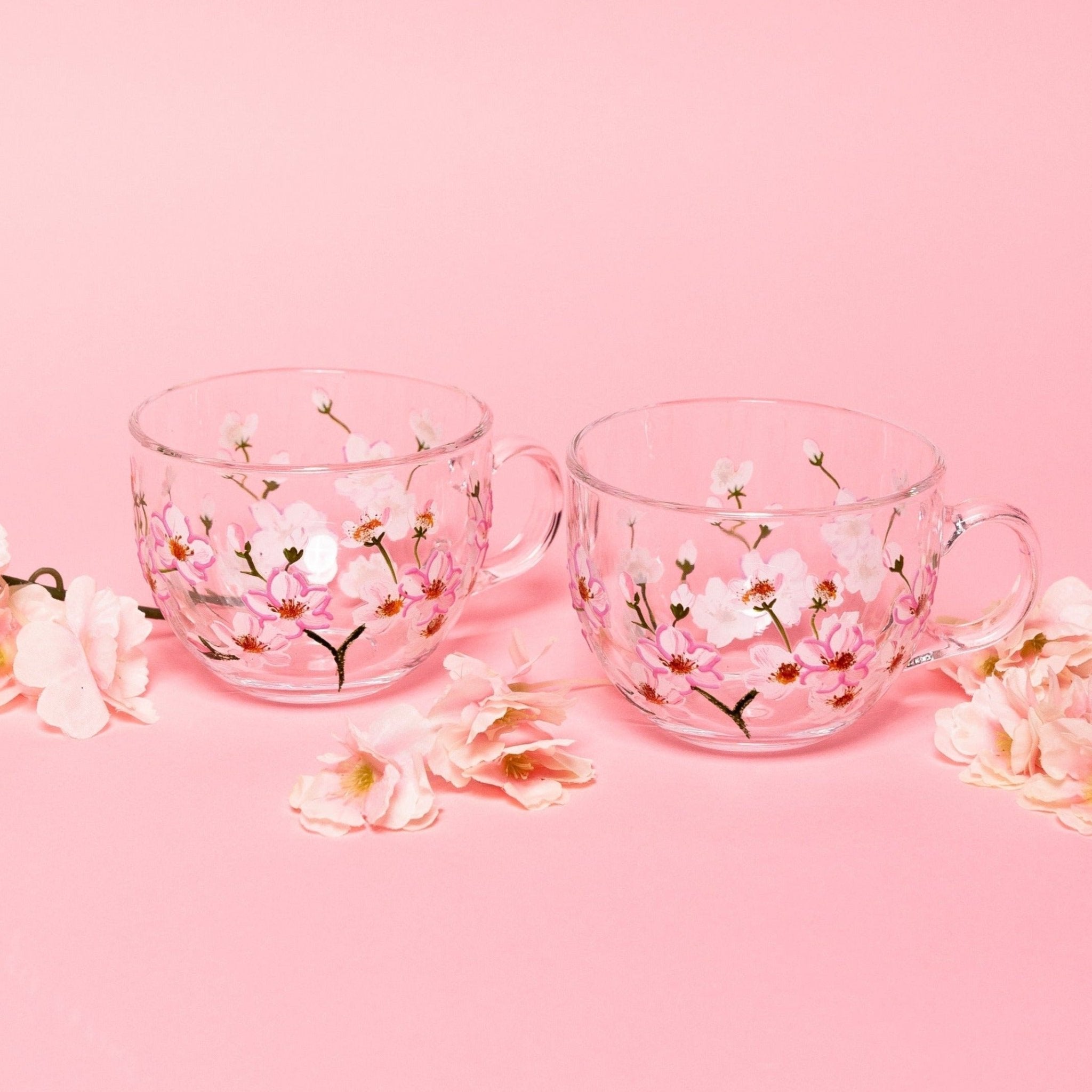 Painted Cherry Blossom Mugs - Che Cose Belle