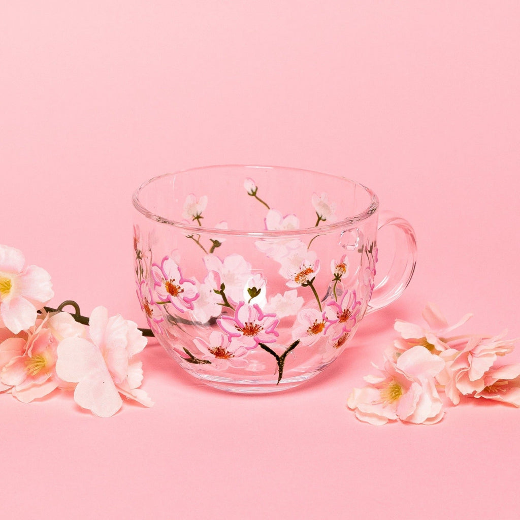Painted Cherry Blossom Mugs - Che Cose Belle