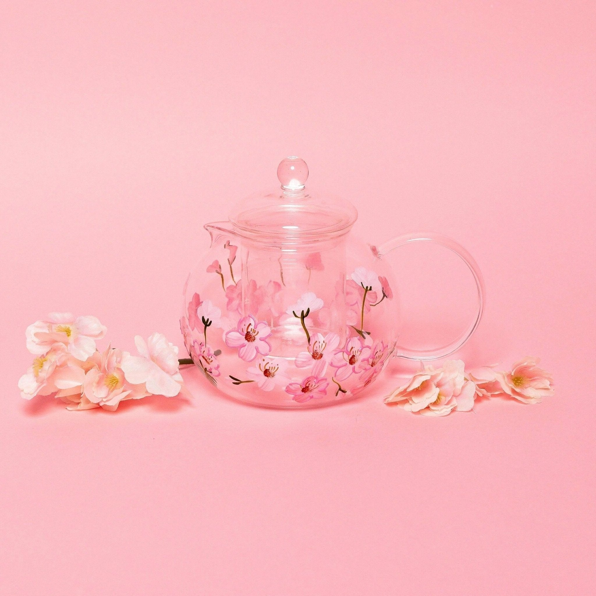 Painted Cherry Blossom Tea Pot - Che Cose Belle