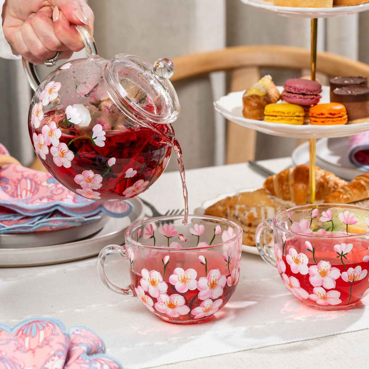 Painted Cherry Blossom Tea Pot - Che Cose Belle