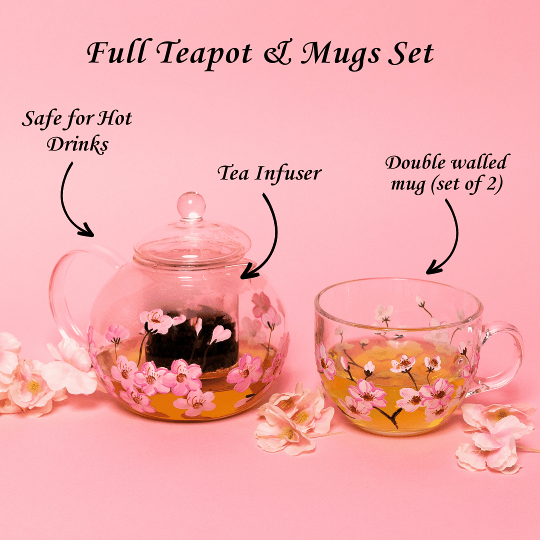 Painted Cherry Blossom Tea Pot - Che Cose Belle