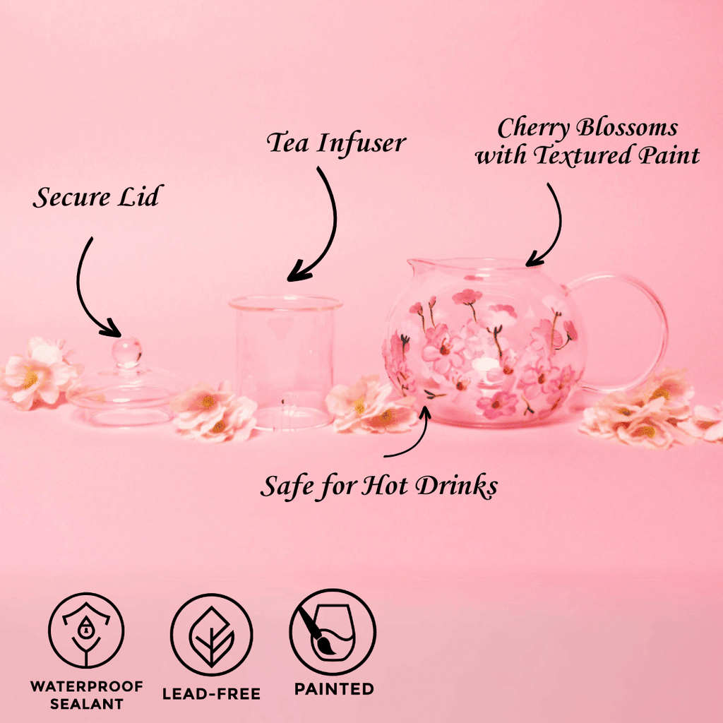 Painted Cherry Blossom Tea Pot - Che Cose Belle