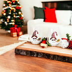 Painted Christmas Gnome Stemless Wine Glasses - Che Cose Belle