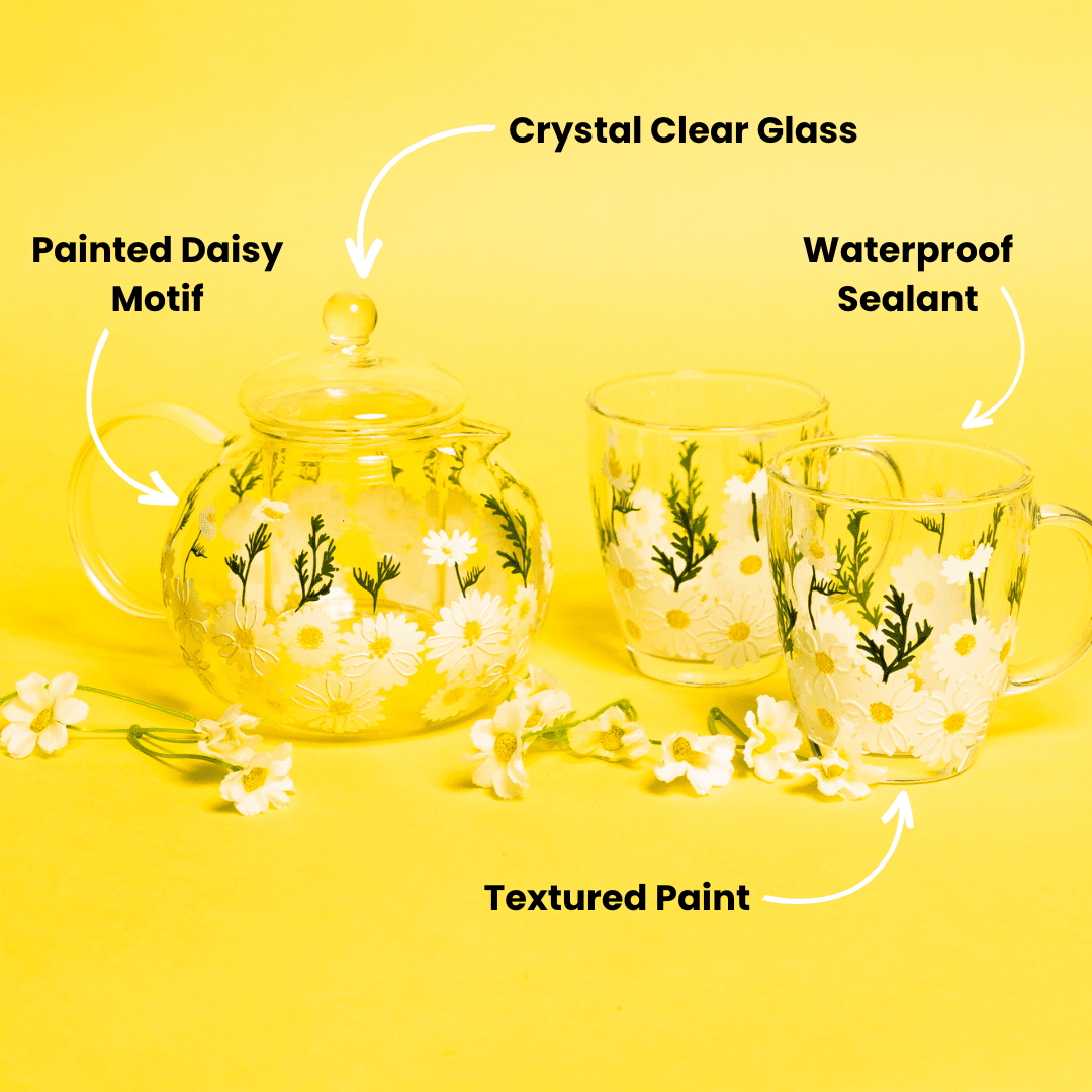 Painted Daisy Tea Pot - Che Cose Belle