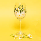 Painted Daisy Wine Glasses - Che Cose Belle