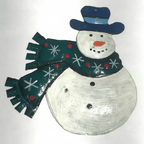 Painted Snowman & Scarf Ornament - Che Cose Belle