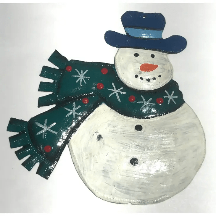 Painted Snowman & Scarf Ornament - Che Cose Belle