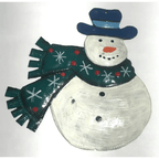 Painted Snowman & Scarf Ornament - Che Cose Belle