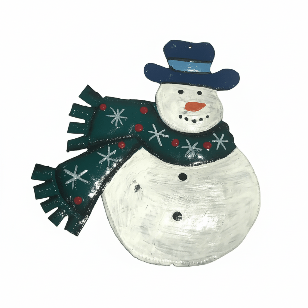Painted Snowman & Scarf Ornament - Che Cose Belle